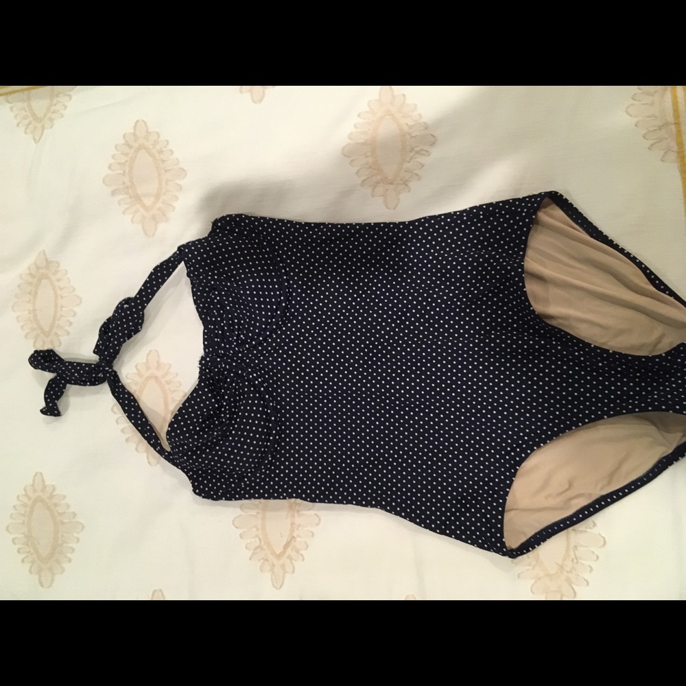 Jcrew polka dot halter swimsuit
